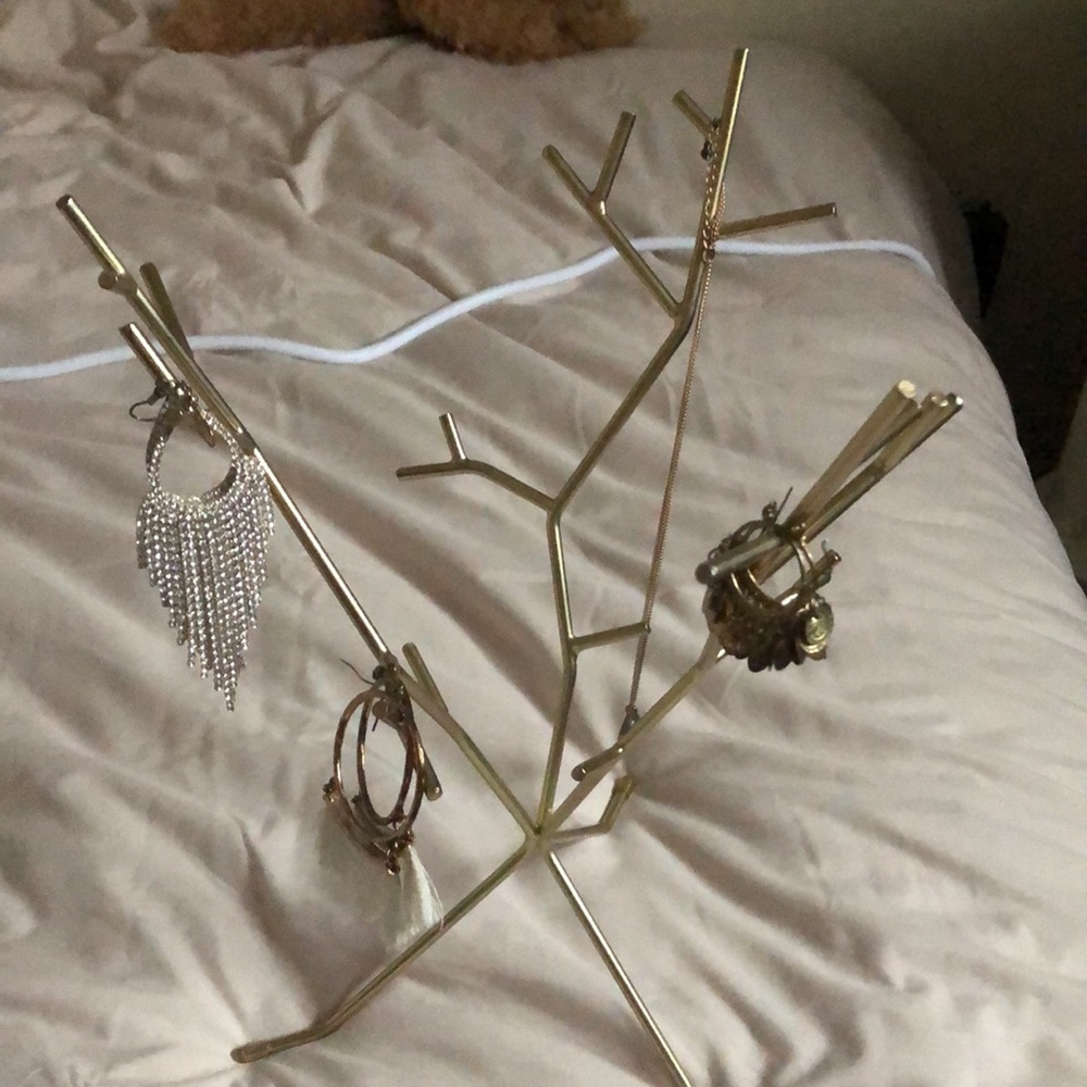Gold Jewelry Tree Stand